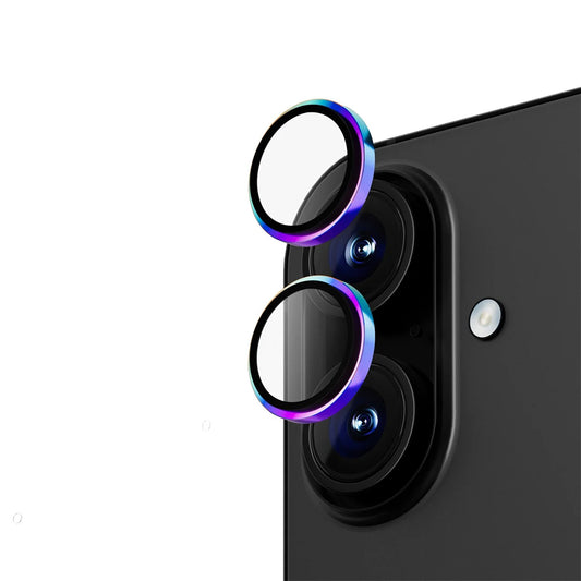 ANANK AR Circle Lens Guard with Anti-reflective Coating for iPhone 16/16 Plus - Flamed Titanium