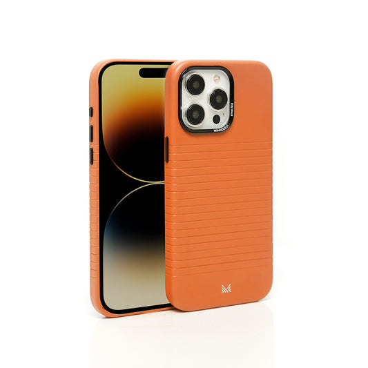 Monocozzi LUCID Refined | Magsafe Compatible SnapOn Biodegradable Leather Protective Case for iPhone 15 Pro Max - English Tan