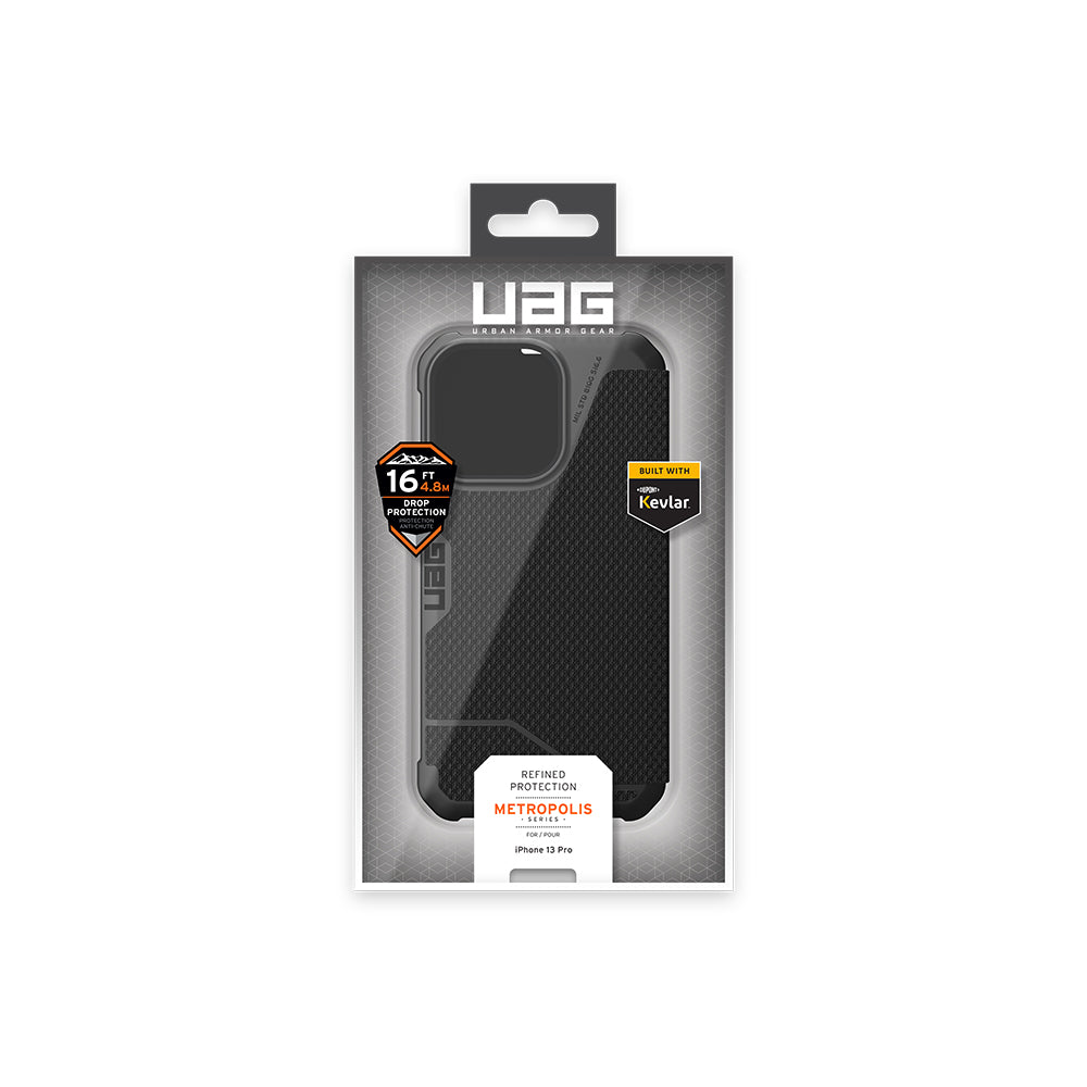 UAG Metropolis for iPhone 13 Pro - Kevlar Black