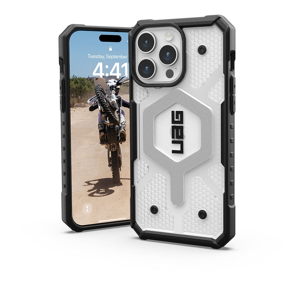 UAG Pathfinder for Magsafe iPhone 15 Pro Max Case - Ice