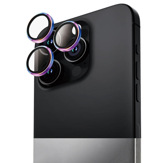 ANANK AR Circle Lens Guard with Anti-reflective Coating for iPhone 16 Pro/Pro Max - Flamed Titanium