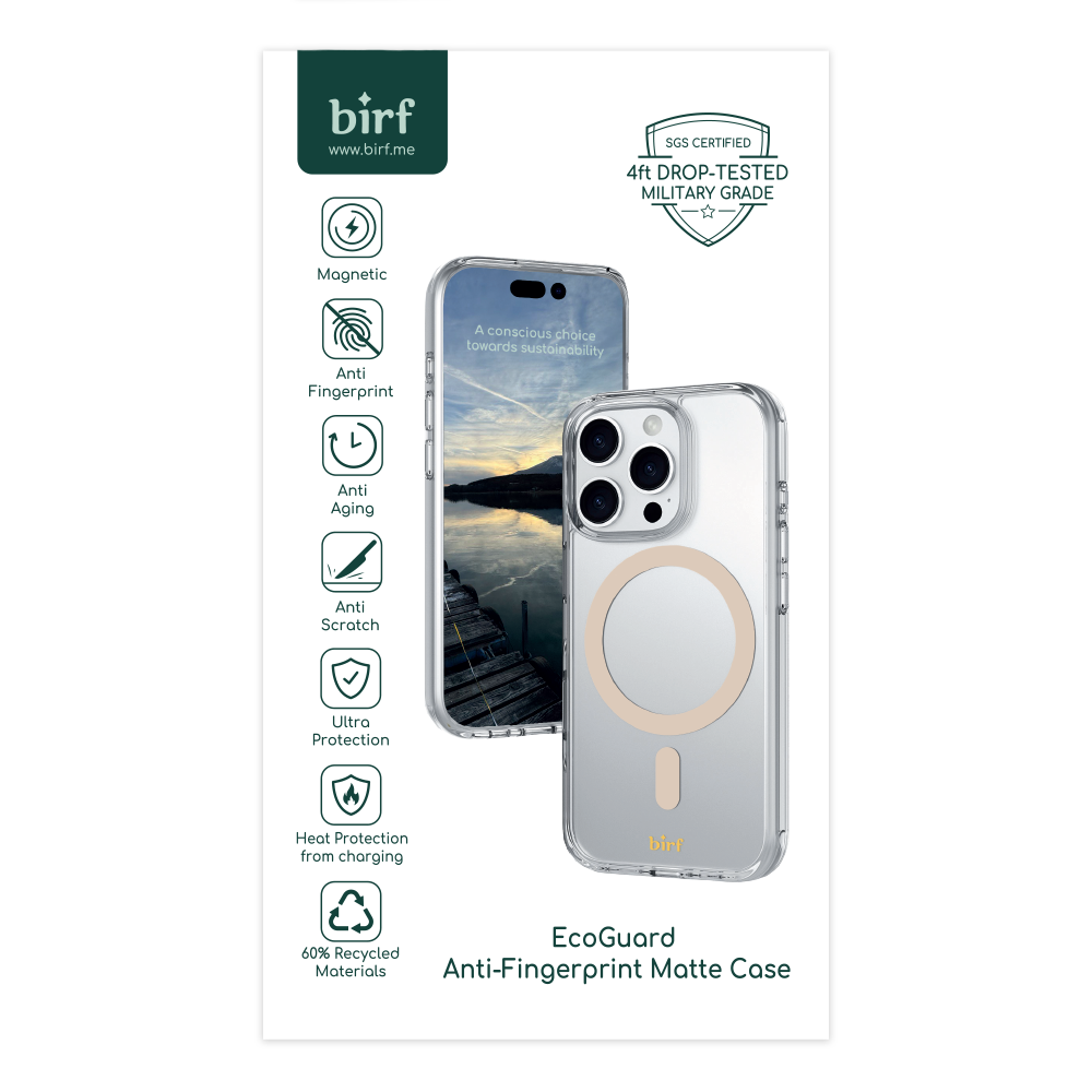 Birf iPhone 16 Pro Magsafe Anti-Fingerprint Matte Gold Case
