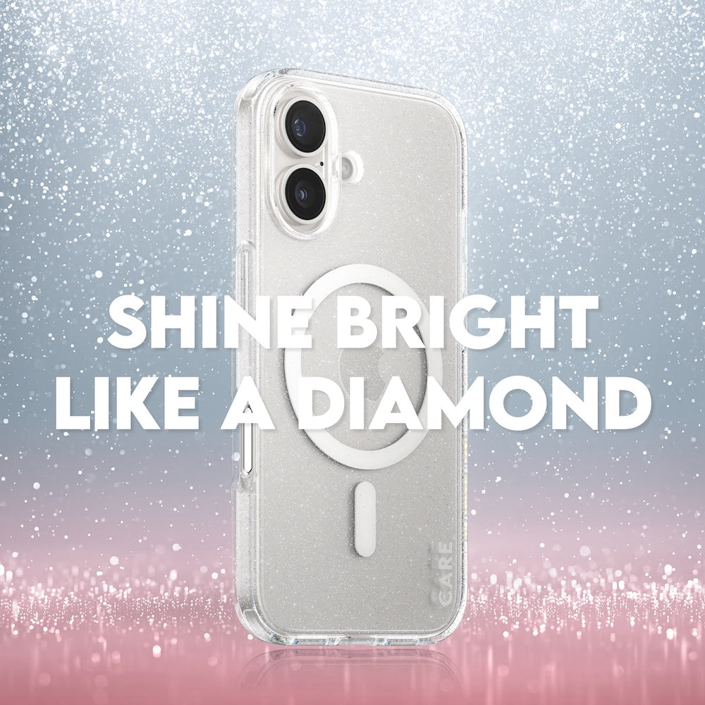 CARE by PanzerGlass Case Flagship Star Lit with White MagSafe for iPhone 16
