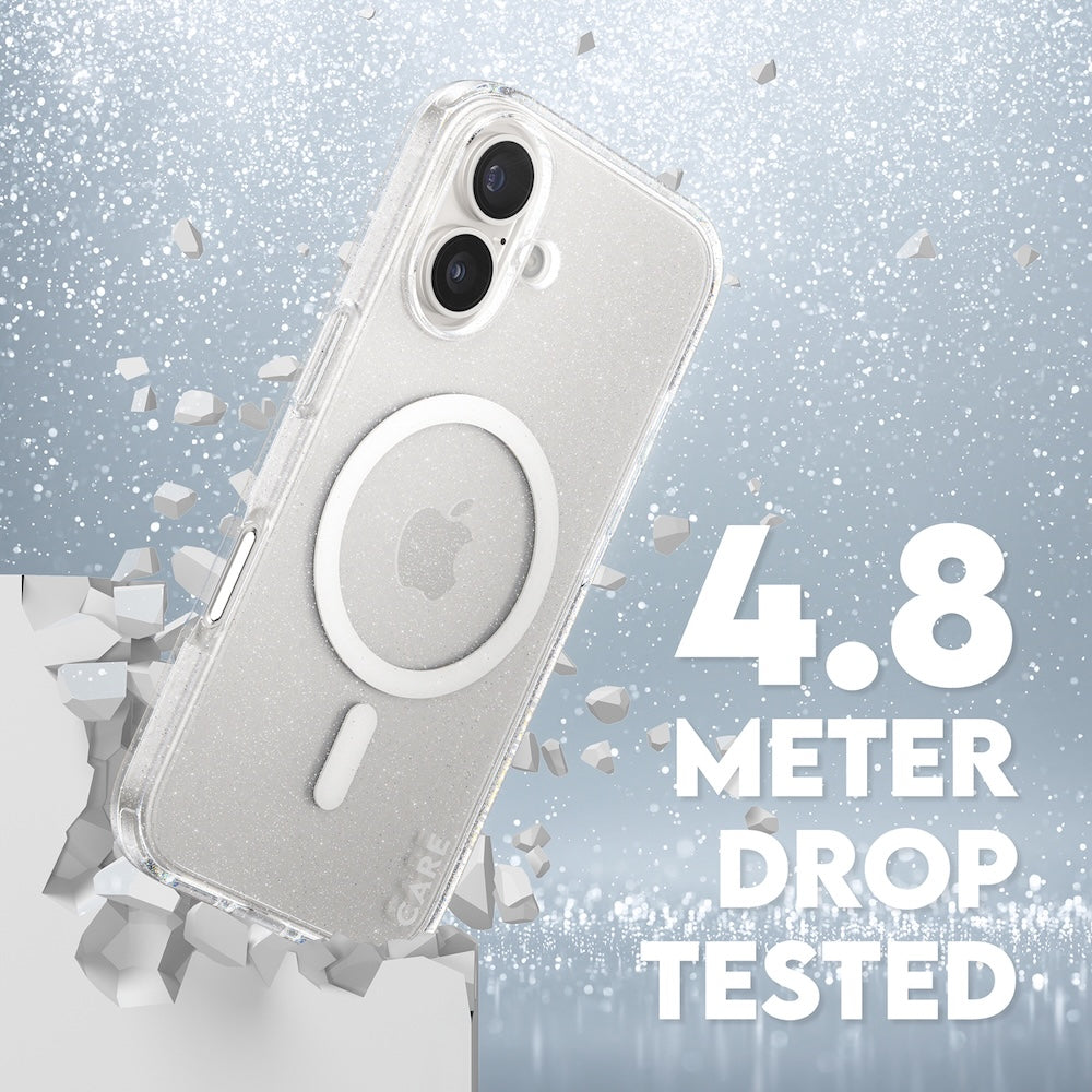 CARE by PanzerGlass Case Flagship Star Lit with White MagSafe for iPhone 16