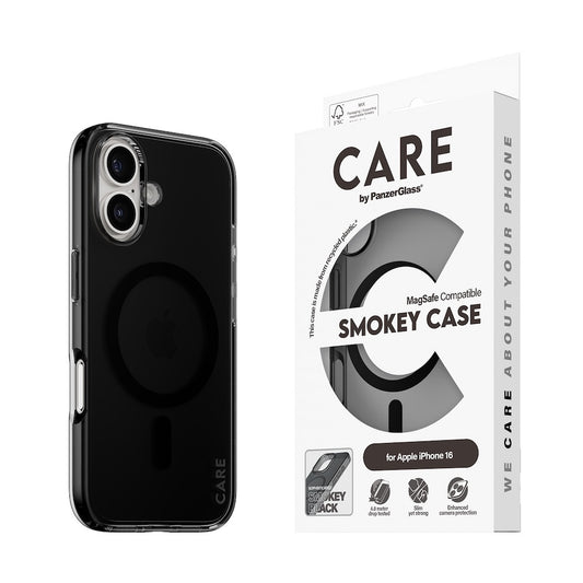 CARE by PanzerGlass® Case Flagship Smokey with MagSafe for iPhone 16