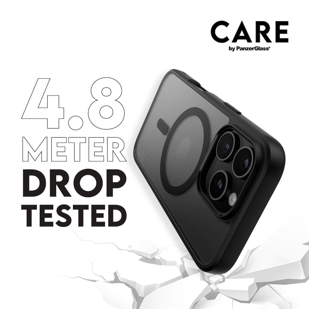 CARE by PanzerGlass® Case Flagship Urban Combat Black MagSafe for iPhone 16 Pro
