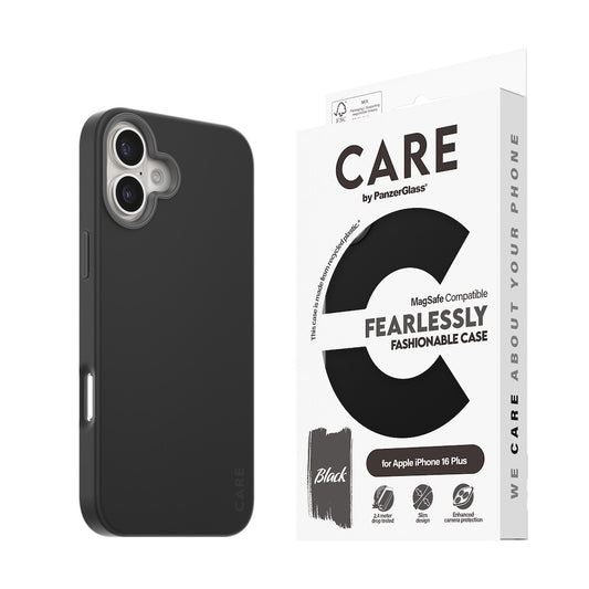 CARE by PanzerGlass Case Fashion Black MagSafe iPhone 16 Plus