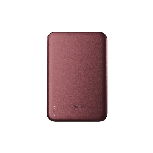 BMX SolidSafe Air 5000mAh Solid-State Qi2 Magnetic Power Bank Burgundy