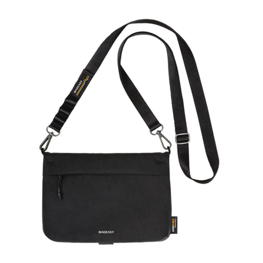 MAGEASY 2L Sacoche Utility Crossbody Bag + Strap Phone Lanyard 20mm - Graphite Black (Cordura)