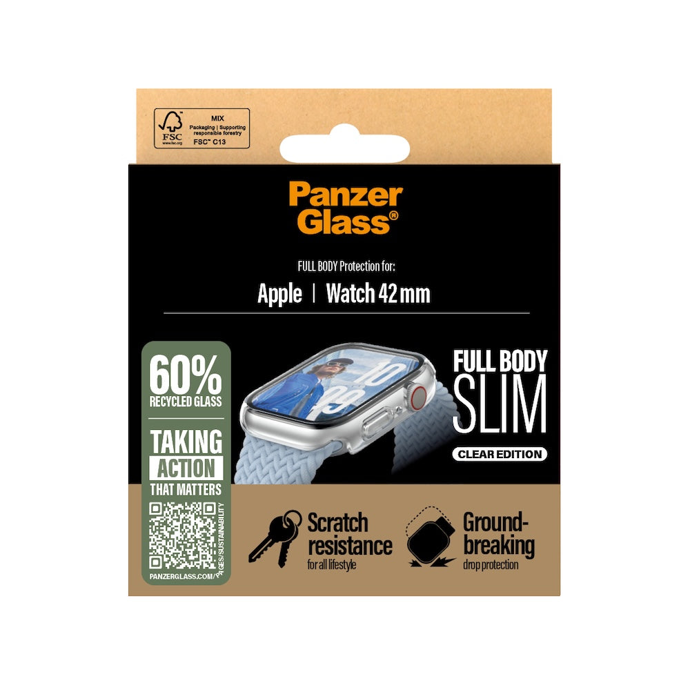 PanzerGlass Apple Watch 42mm Full Body Slim Transparent