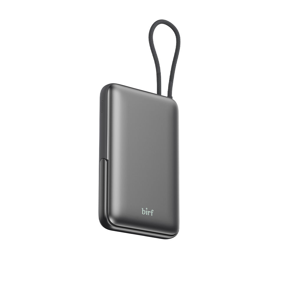Birf 10,000mAh Magnetic PowerBank with Stand and Built-In Cable