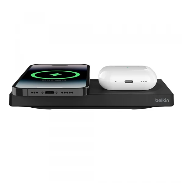Belkin BoostCharge Pro 2-in-1 Wireless Charging Pad with MagSafe 15W - Black