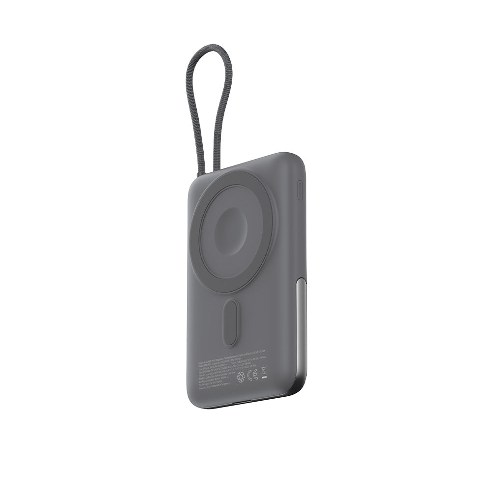 Birf 10,000mAh Magnetic PowerBank with Stand and Built-In Cable