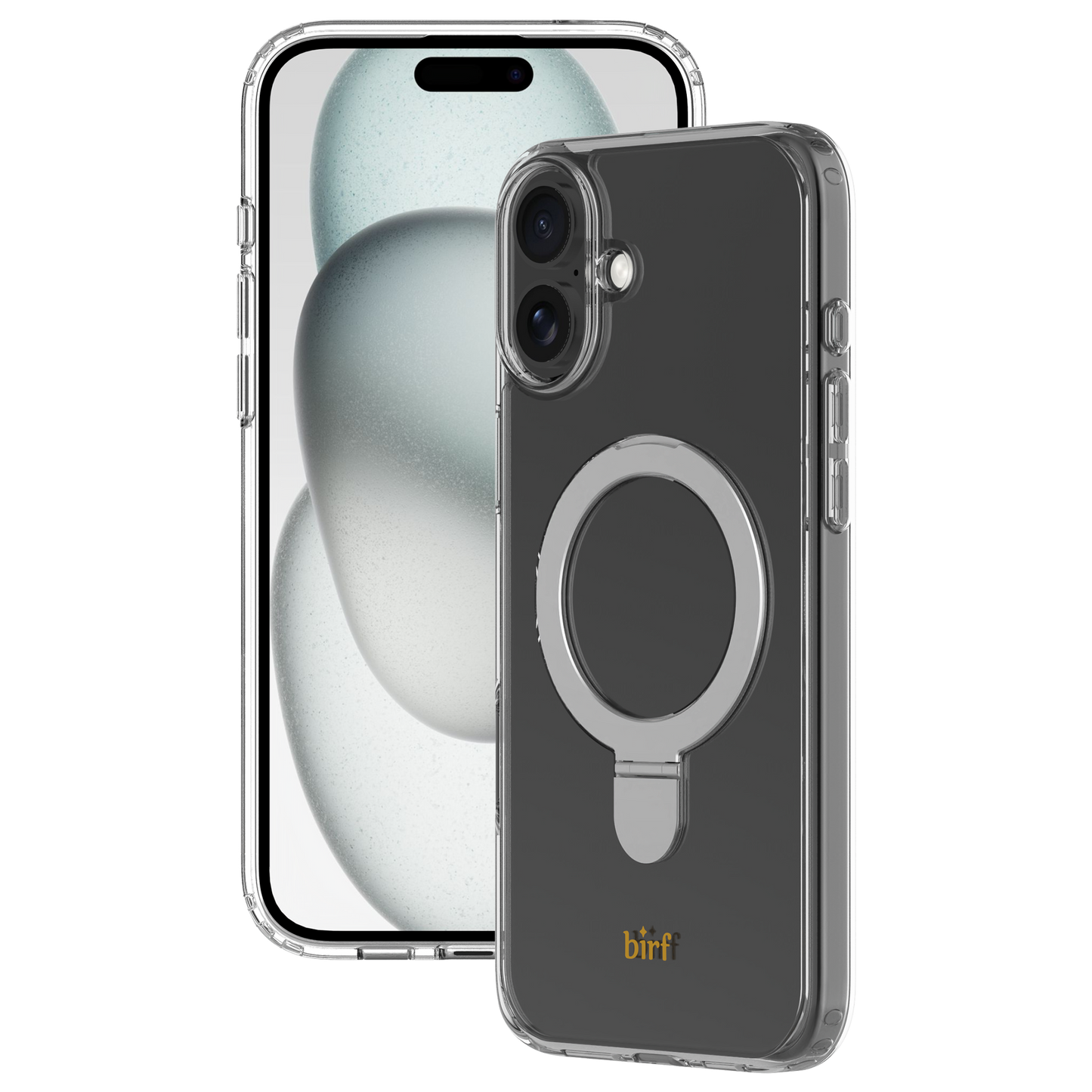 Birf iPhone 16 Plus Magsafe EcoGuard Self Standing Clear Case