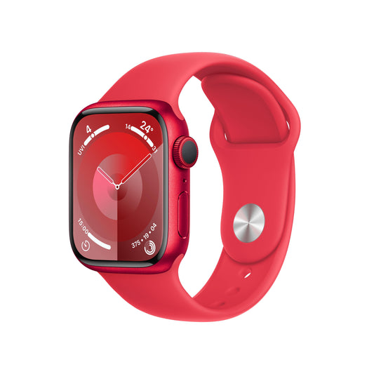 Apple Watch Series 9 GPS 41mm (PRODUCT)RED Alum Case w/ (PRODUCT)RED Sport Band - M/L