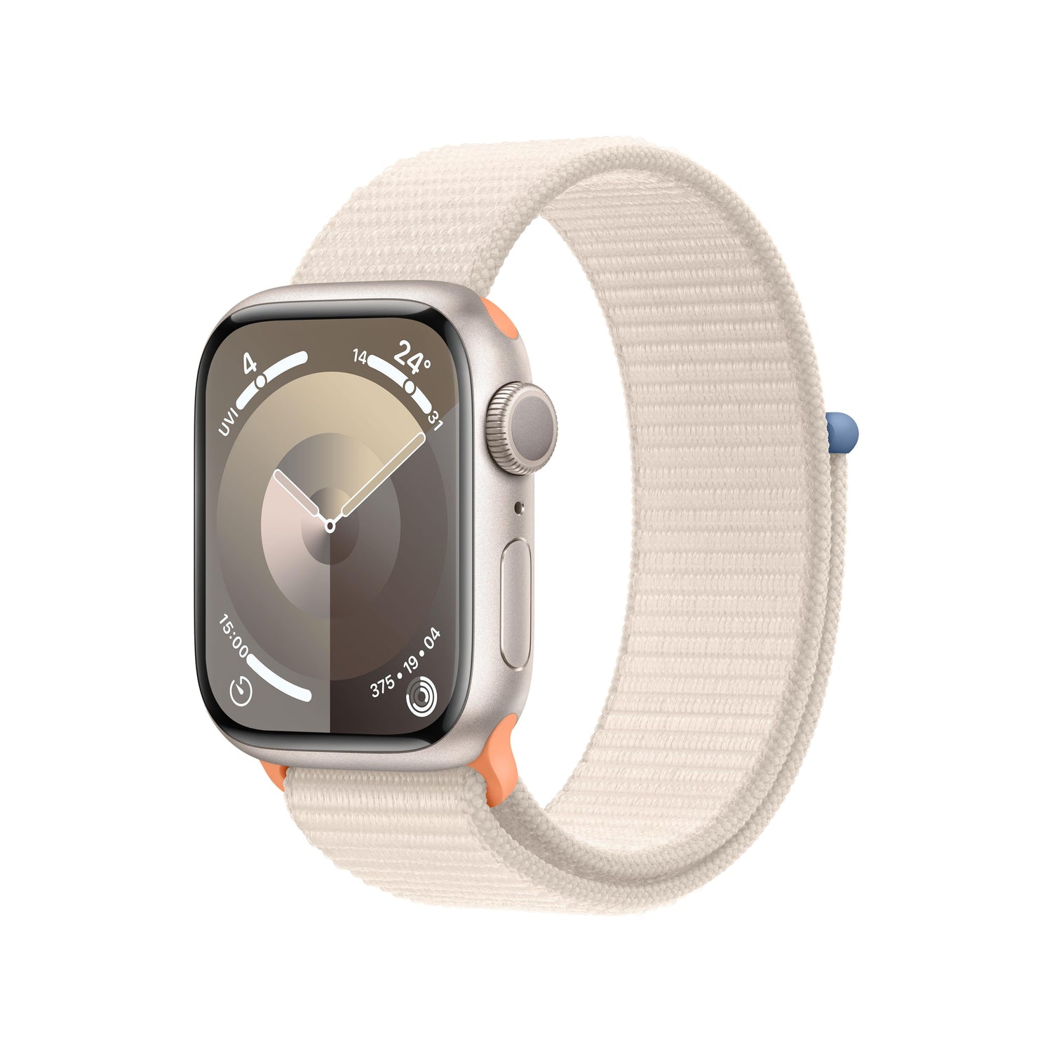 Apple Watch Series 9 GPS 41mm Starlight Alum Case w/ Starlight Sport Loop