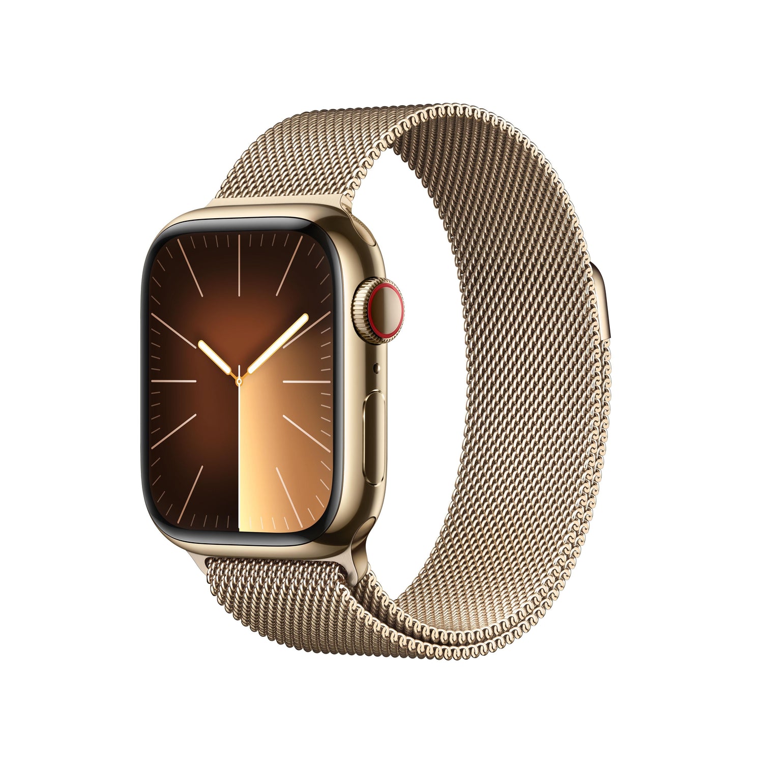 Apple Watch Series 9 GPS + Cellular 41mm Gold S.Steel Case w/ Gold Milanese Loop