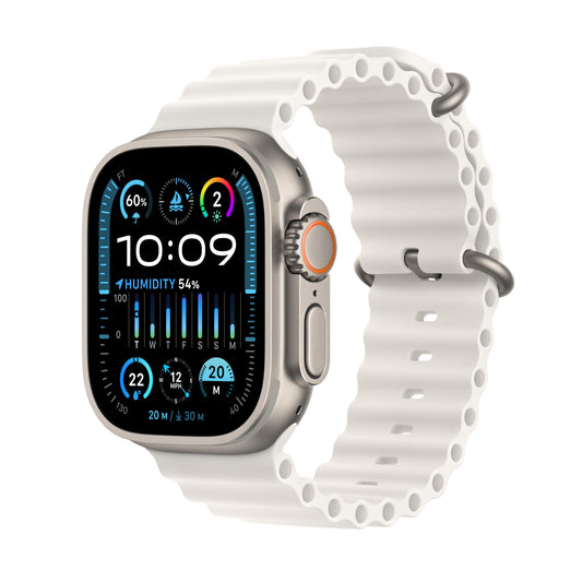 Apple Watch Ultra 2 GPS + Cellular 49mm Titanium Case w/ White Ocean Band