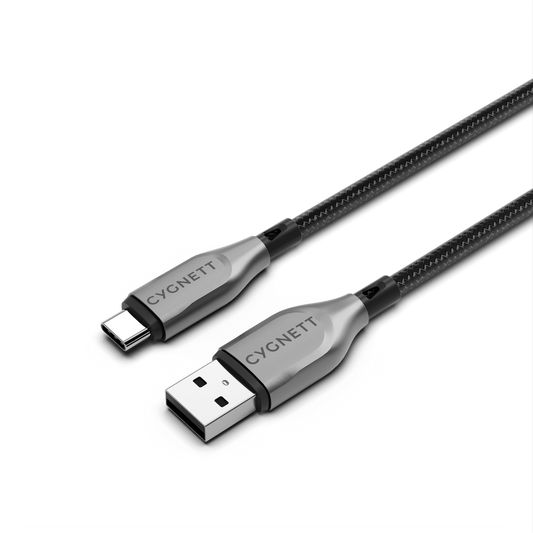 Cygnett Armoured USB-C To USB-A (USB 2.0) Cable - Black 3m