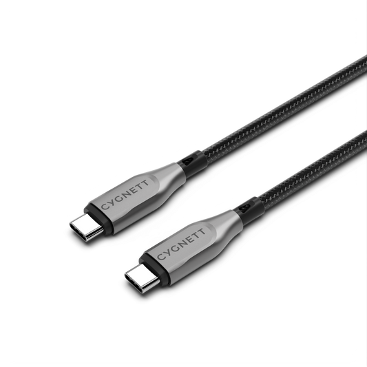 Cygnett Armoured USB-C To USB-C (USB 2.0) Cable - Black 1m