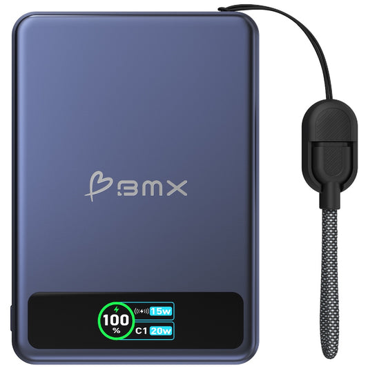 BMX 5000 mAh Magnetic Solid State Power Bank Blue