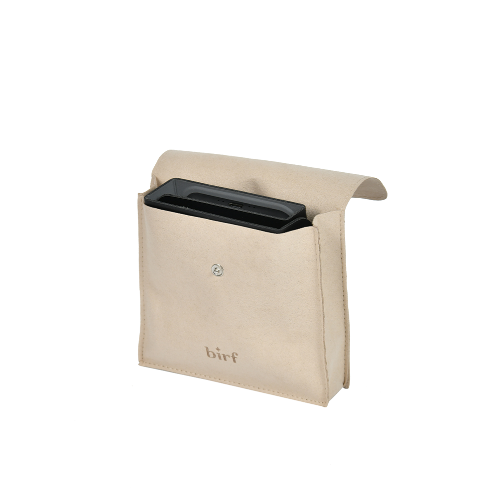 Sleek Birf 3-in-1 wireless charger for phone, smartwatch, and earbuds with compact design.