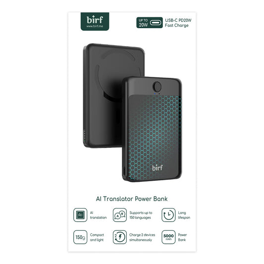 Birf AI Translator 5000mAh Power Bank