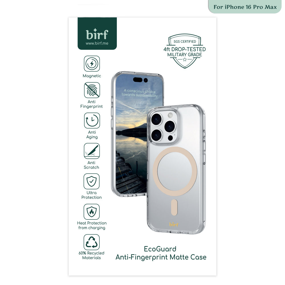 Birf iPhone 16 Pro Max Anti-Fingerprint Matte Gold Case