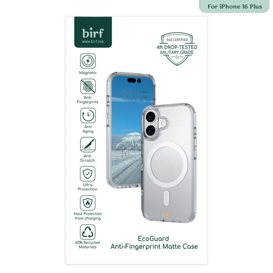 Birf iPhone 16 Plus Magsafe Anti-Fingerprint Matte Case
