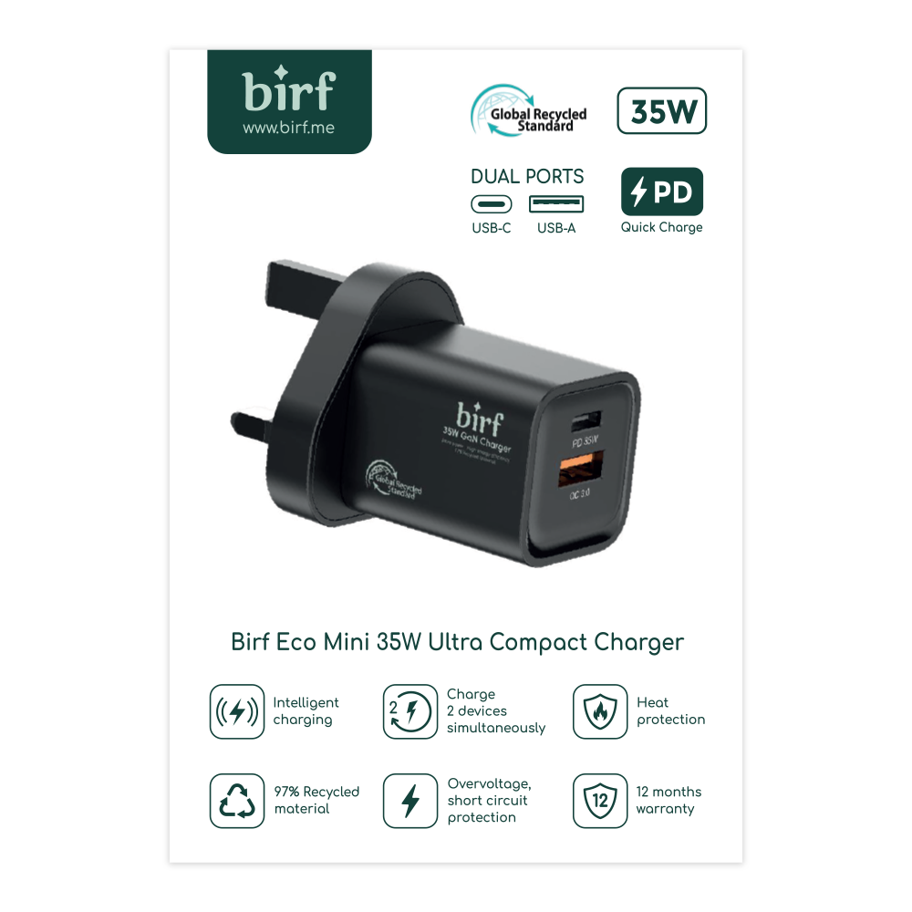 Birf Eco Mini 35W Ultra Compact Charger