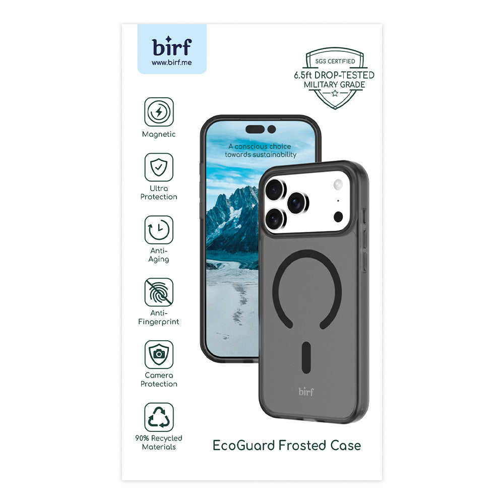 Birf Magsafe EcoGuard Frosted Case for iPhone 17 Pro Black