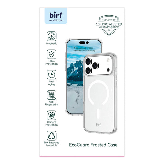 Birf Magsafe EcoGuard Frosted Case iPhone 17 Pro Max Clear