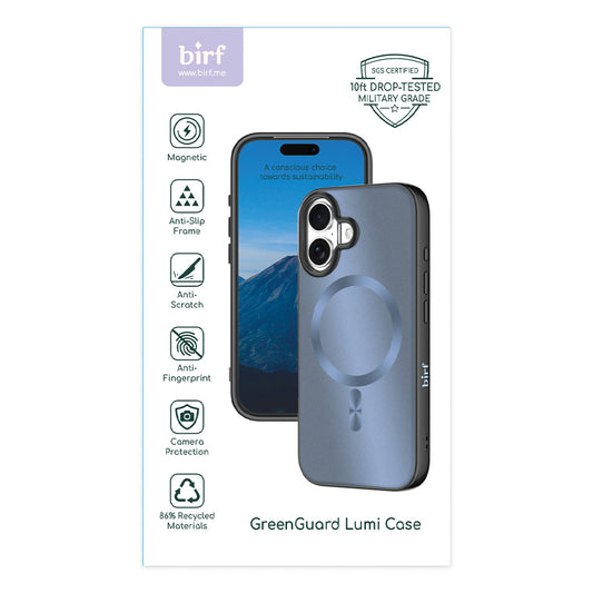 Birf Magsafe GreenGuard Lumi Case iPhone 17 Blue Gold