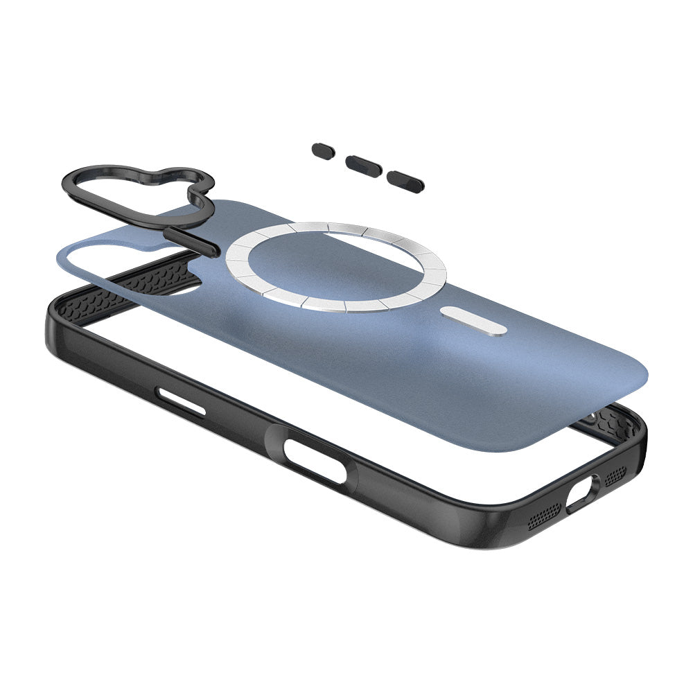 Birf Magsafe GreenGuard Lumi Case iPhone 17 Blue Gold