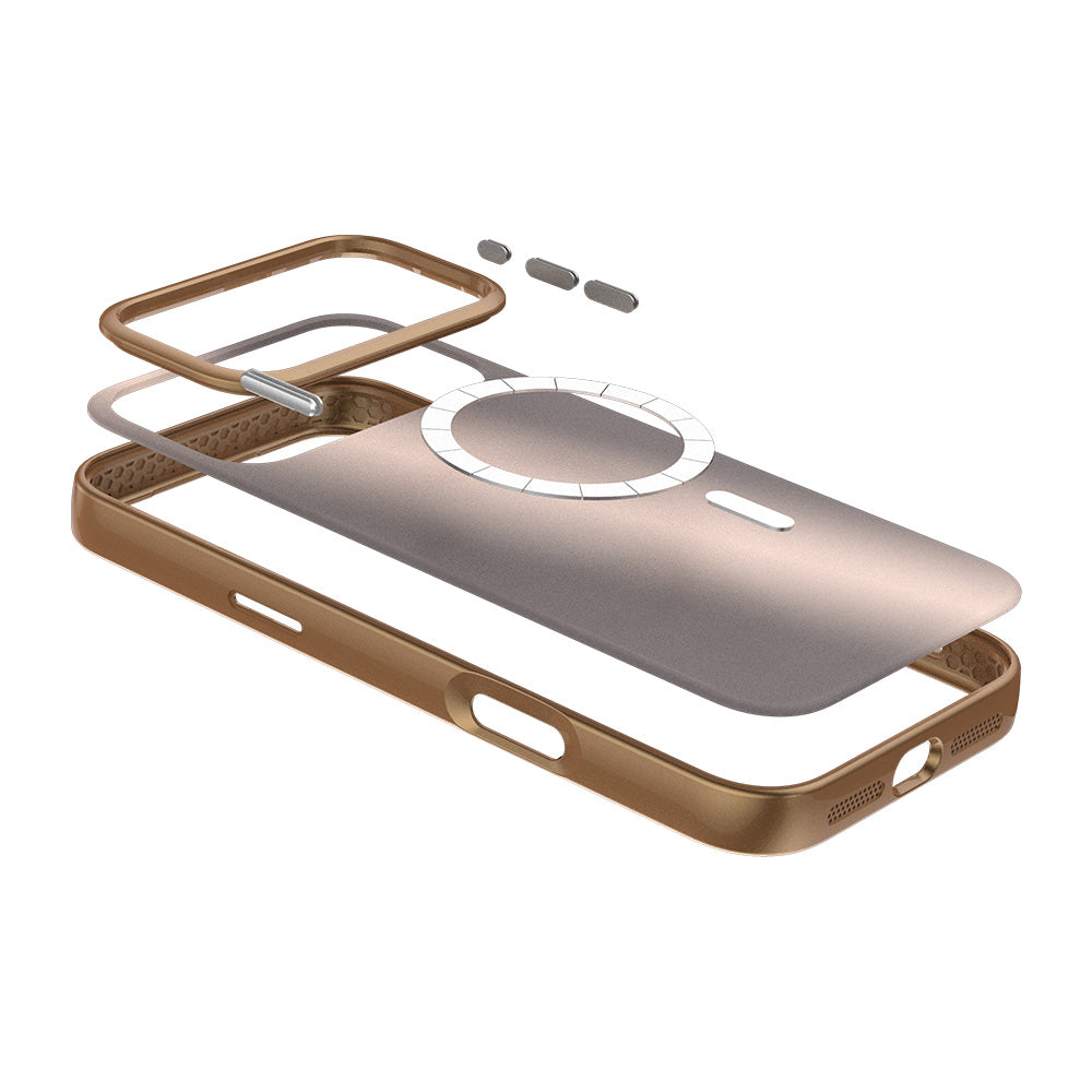 Birf Magsafe GreenGuard Lumi Case iPhone 17 Pro Max Rose Gold