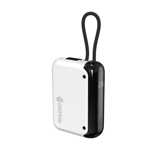 Griffin PowerBrick 10000mAh PD 30W with Built-in Cable - White