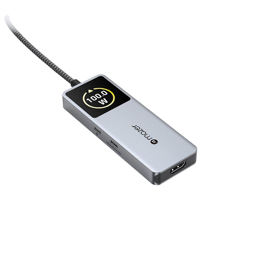 Mazer InfiniteHub Ai USB C Hub 6-In-1 with Smart Display Grey