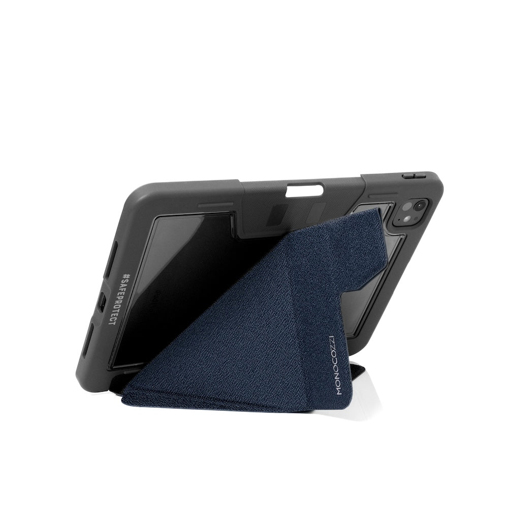 Monocozzi SAFEPROTECT | 10M Drop Proof Folio Case for iPad Pro 11"(2024) - Midnight Blue