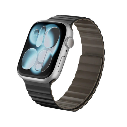 MagEasy Skin Duo Reversible Silicone Magnetic Band 42/44/45/46/49mm Black/Fossil