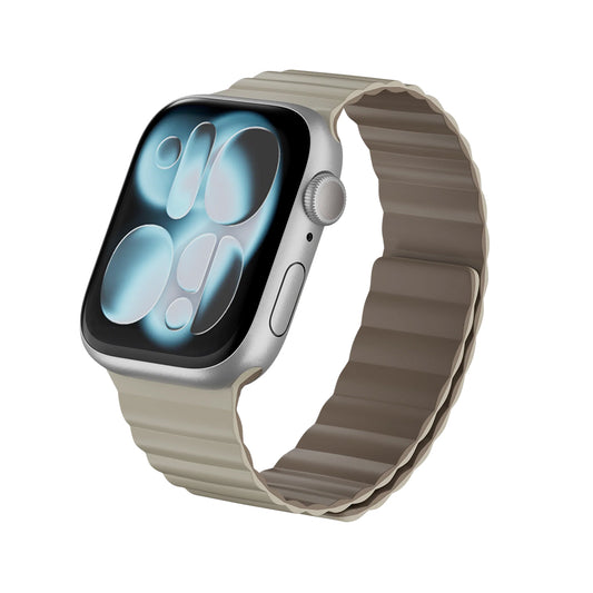 MagEasy Skin Duo Reversible Silicone Magnetic Band 42/44/45/46/49mm Starlight/Mocha