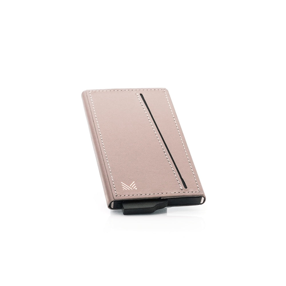 Monocozzi LUCID Refined | Biodegradable Leather Magnetic Card Protector for iPhone - Elephant Grey