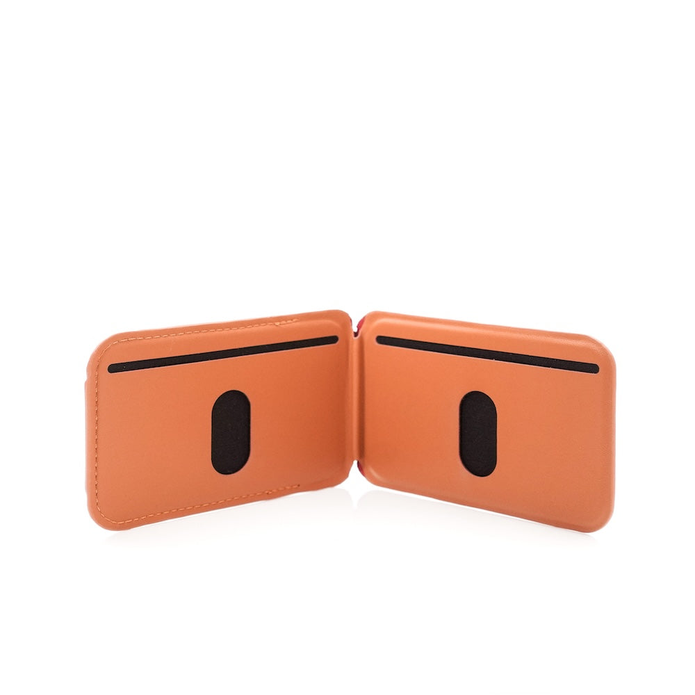Monocozzi LUCID Refined | Biodegradable Leather Magnetic Stand Wallet for iPhone - English Tan