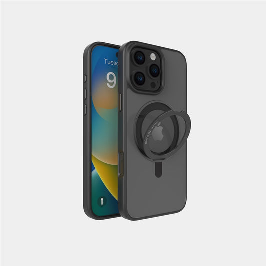 Monocozzi SafeProtect with Rotatable Ring for iPhone 16 Pro Max - Black