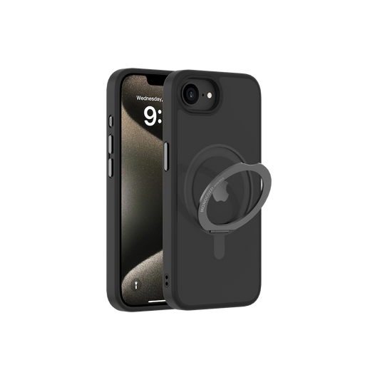 Monocozzi SafeProtect | MagSafe Hybrid Case with ring for iPhone 16e - Black