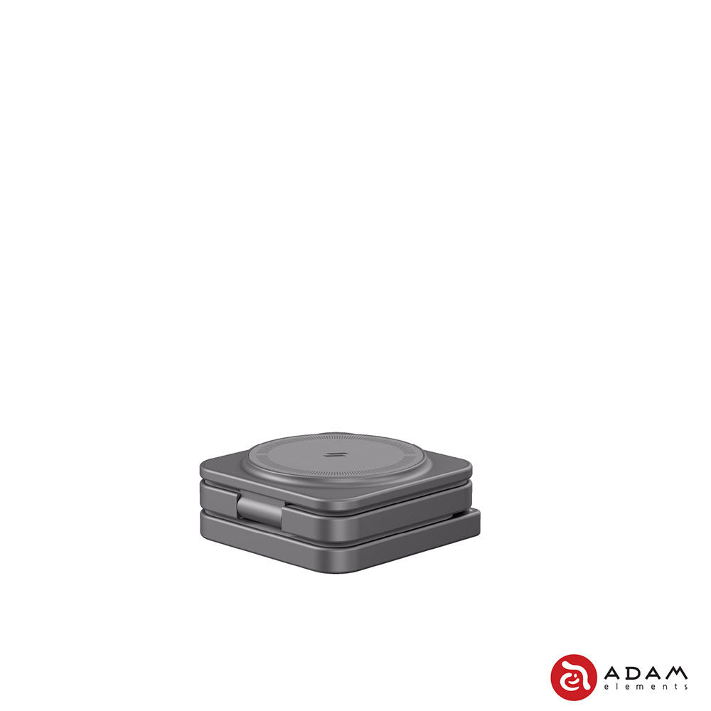 Adam Elements Mag 3 Pro Qi2 3-in-1 Foldable Travel Charging Station Grey