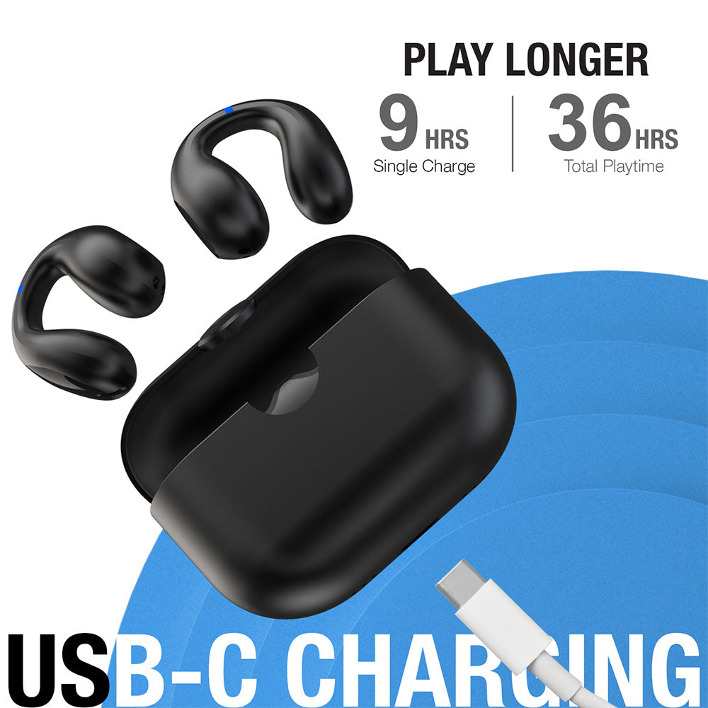 SOUL OPENEAR S-CLIP - Wireless Air Conduction Ear Sound Clips - Black