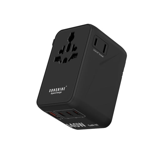 Sunshine 140W GaN III Travel Adapter Black