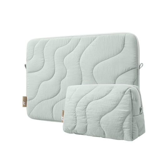 Tomtoc Terra-A27 14-inch Laptop Sleeve and Pouch Bundle Lakeshore