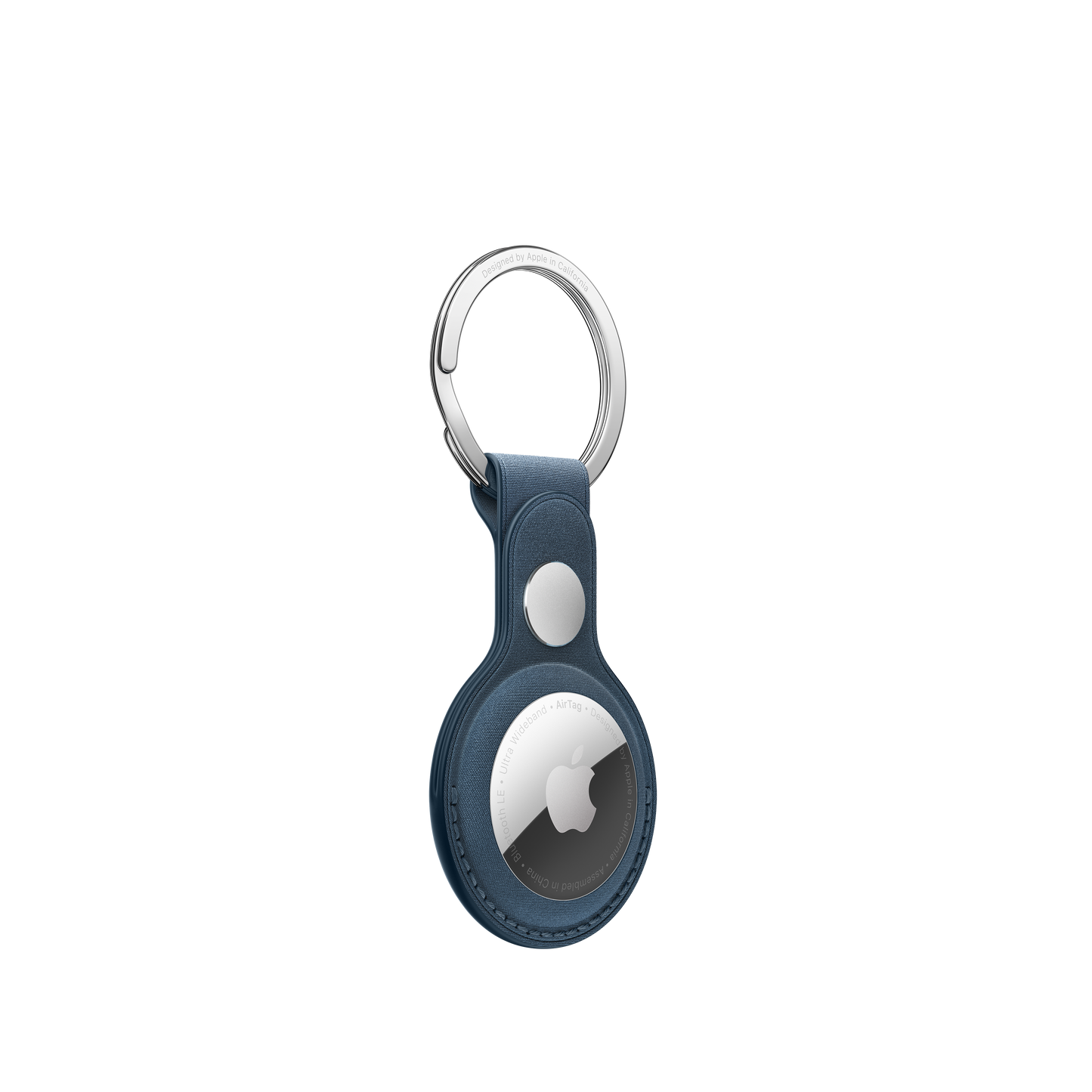Apple AirTag FineWoven Key Ring Pacific Blue