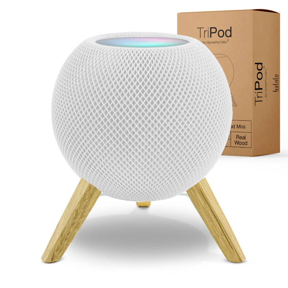 balolo HomePod Mini TriPod White Oak